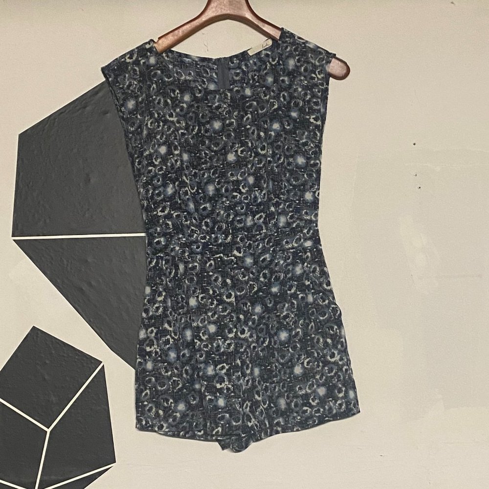 Blue Patterned Romper